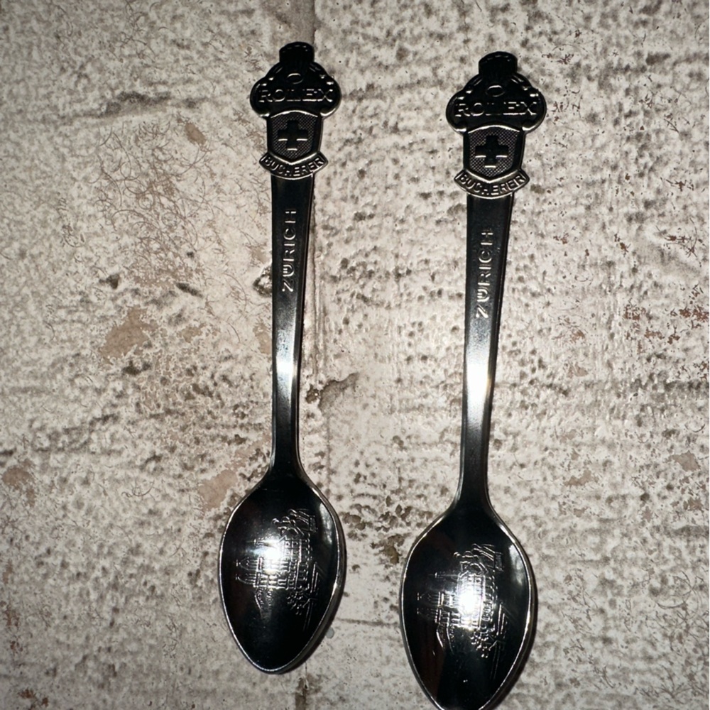 Vintage ROLEX ZURICH BUCHERER OF SWITZERLAND SPOON set of 2